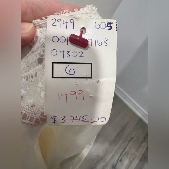 Vintage Dolce & Gabbana White Lace Dress with Pink Sash - Picture 10 of 16